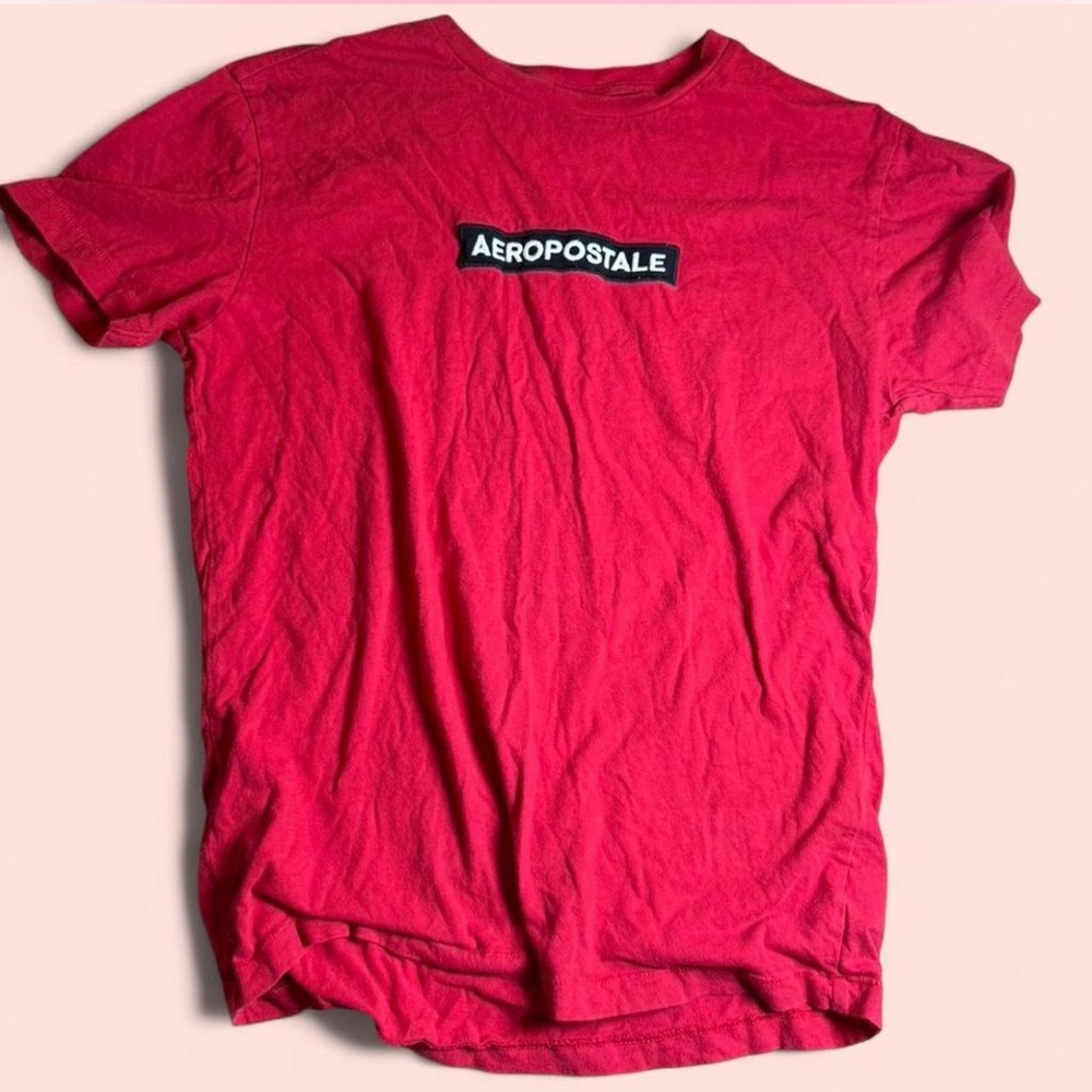 Aeropostale Deep Red Crew Neck Tee